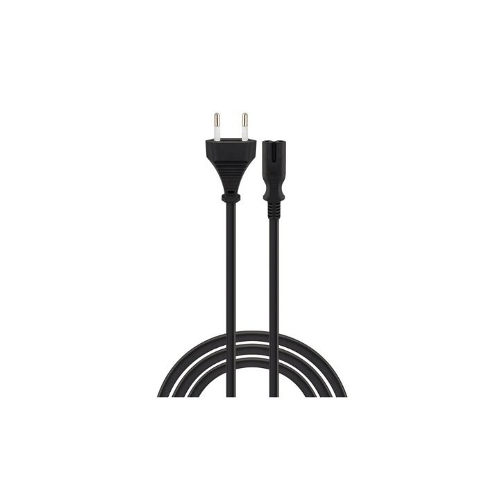 cable alimentacion universal savio cl-178 angular 5m 2 pines negro 2.5a iec c7