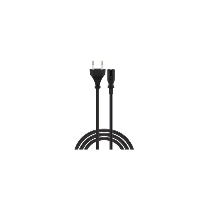 cable alimentacion universal savio cl-178 angular 5m 2 pines negro 2.5a iec c7