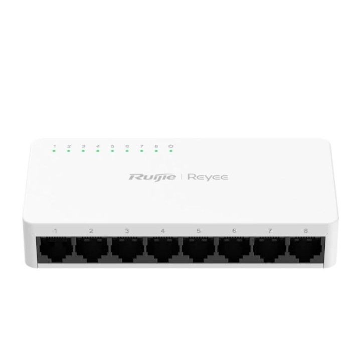 reyee unmanaged switch 8xgb rj45 plastic case