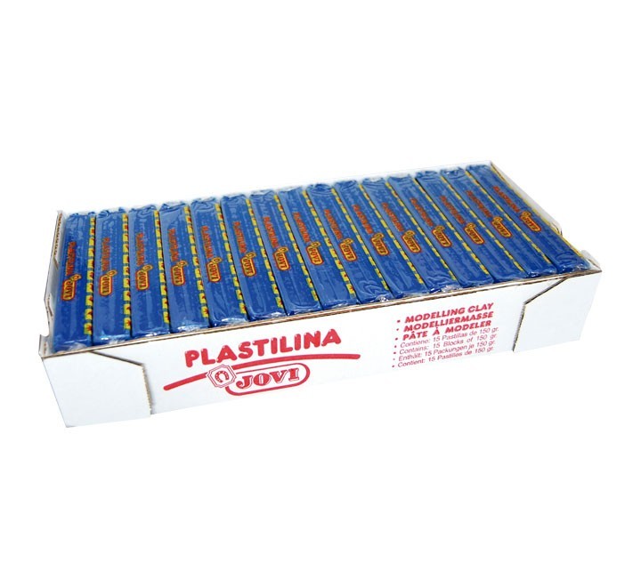 pastilla plastilina jovi 150g azul osc 7113