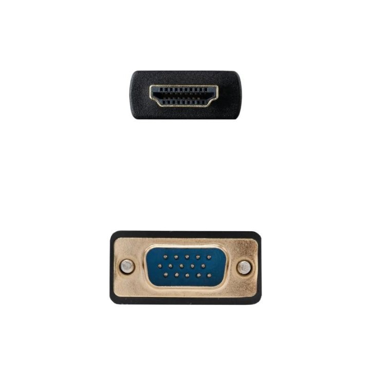 nanocable conversor hdmi a vga m-m, 1.8 m negro