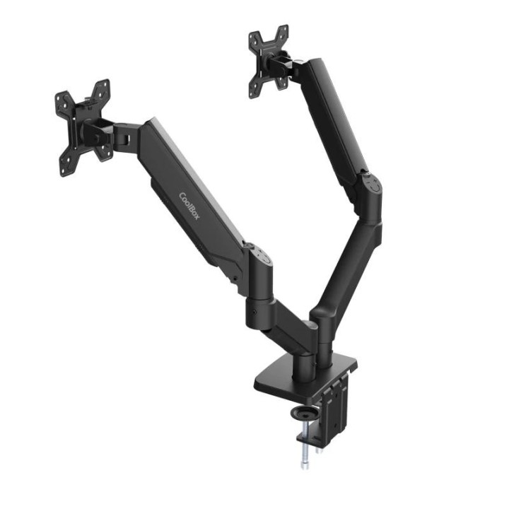 coolbox soporte dos monitores brazo neumatico