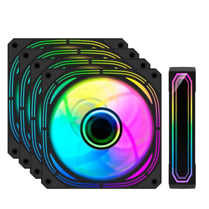 coolbox ventilador cpu coolbox infinity pro argb 4 x 120mm