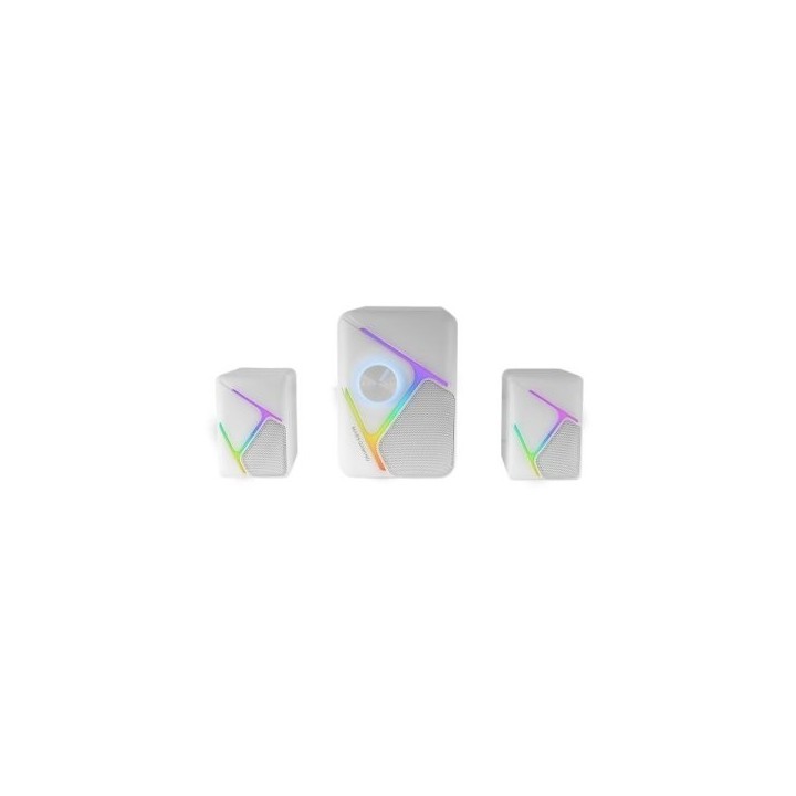 mars gaming altavoces ms-h21 2.1 35w rgb blanco