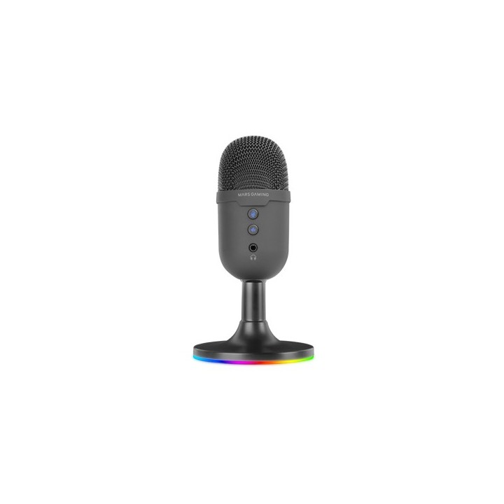 mars gaming microfono de estudio argb, silenciar