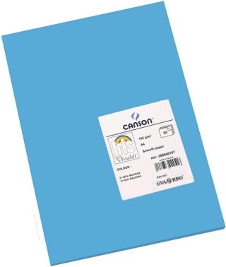 canson pack 50 hojas cartulina iris a4 185g azul canson c200040167