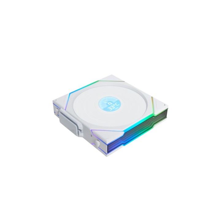 ventilador 120x120 lian li unifan tl-lcd wireless white 1.6 lcd pack 3u l-wireless argb 1900rpm 28.5