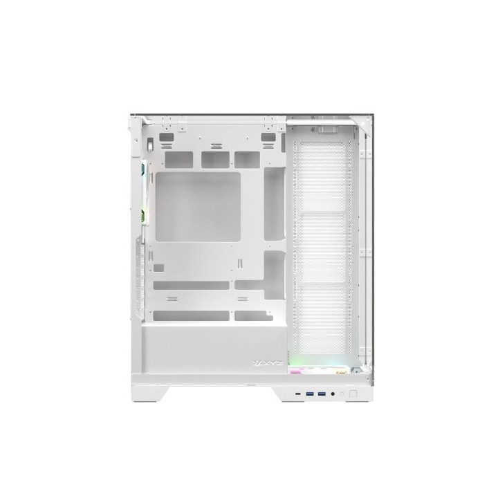 torre atx xyz trifecta white 2xvent 120mm argb cpu max 180mm gpu max 400mm