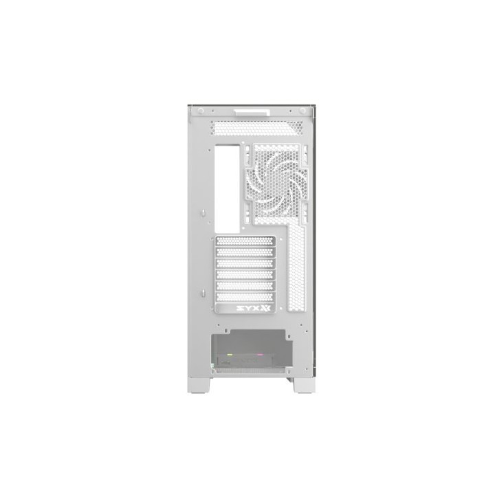 torre atx xyz trifecta white 2xvent 120mm argb cpu max 180mm gpu max 400mm