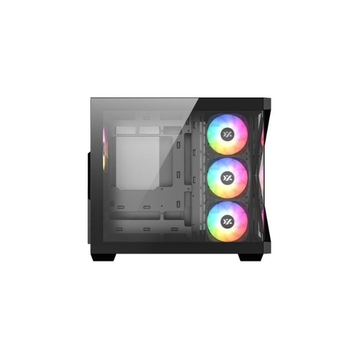 torre atx xyz qubex black 4xvent 120mm argb cpu max 165mm gpu max 400mm