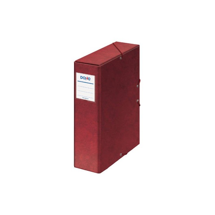dohe cajas de proyectos carton forrado lomo de 9 cm rojo con etiqueta 245x350x90 dohe 09745