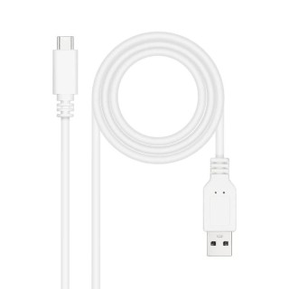nanocable cable usb 2.0 3a usb-c-m/m 0.5m blanco