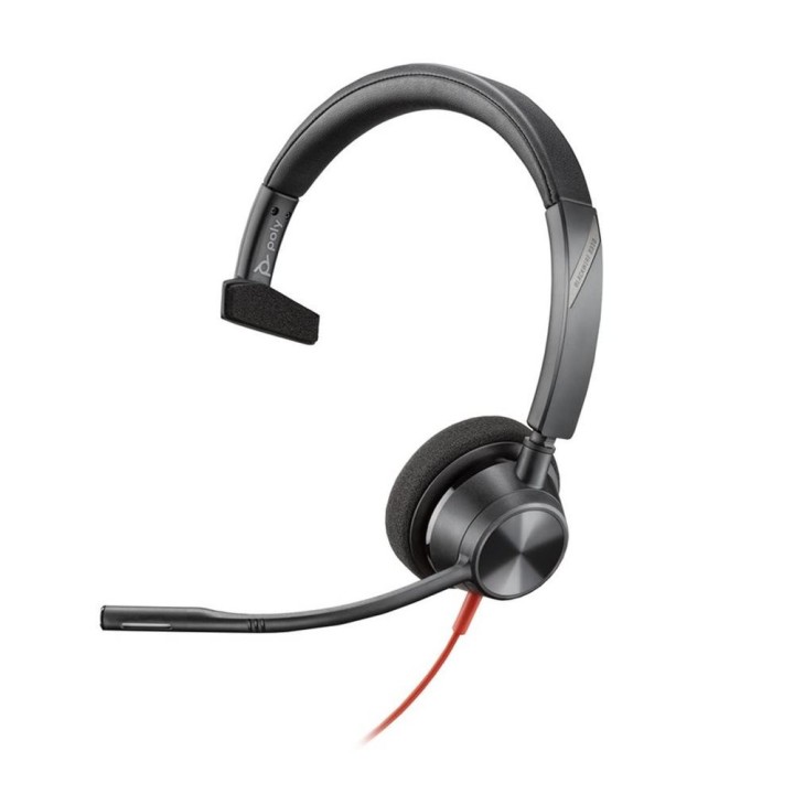 poly auriculares poly monoaurales blackwire 3310 con certificacion microsoft teams usb - c + adaptad