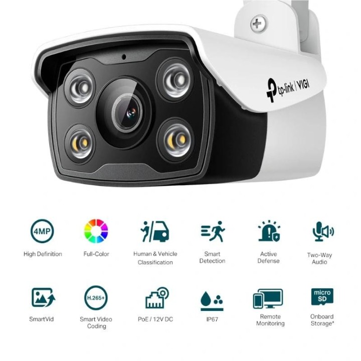 vigi camara ip bullet c340 4mp plastico full-color