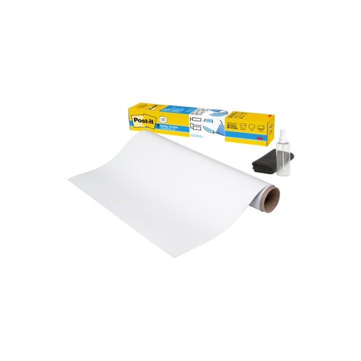 post-it superficie adhesiva de borrado en seco 0,914x1,219m super sticky flex write rollo fws4x3 pos