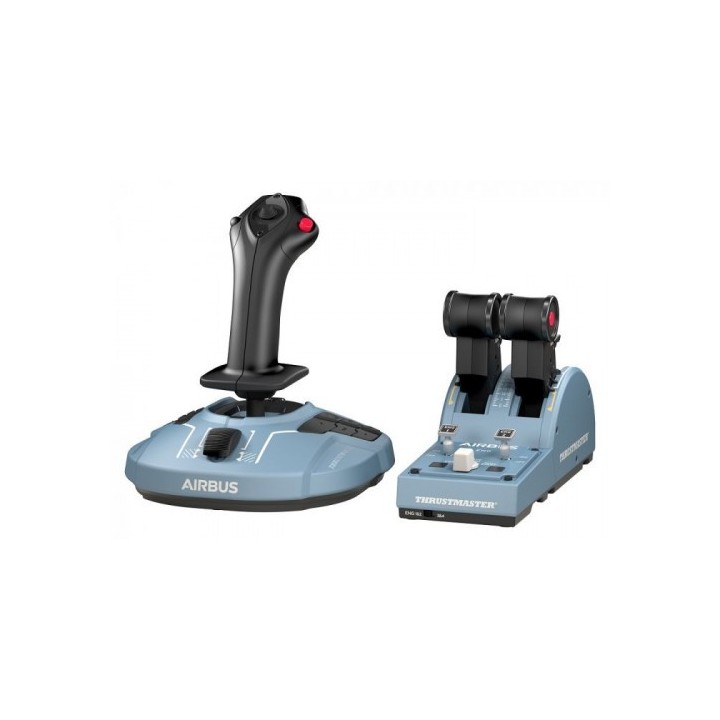 thrustmaster thrustmaster tca officer pack airbus edition negro, azul simulador de vuelo pc