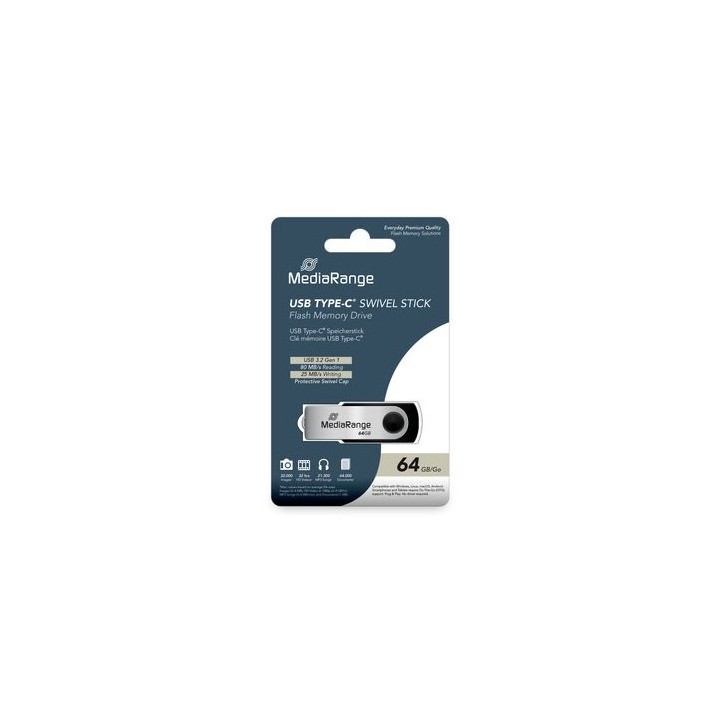 pendrive 64gb usb 3.2 mediarange high p. lectura 200mbs escritura 85mbs