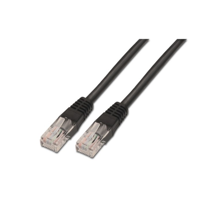 cable red aisens latiguillo rj45 cat.6 utp awg24 negro 2.0m