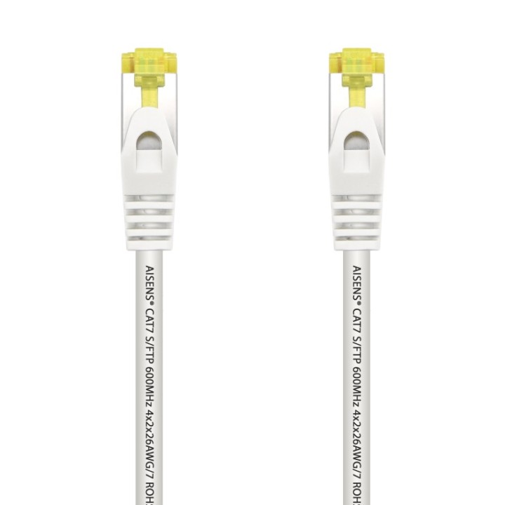 cable red aisens latiguillo rj45 lszh cat.7 sftp pimf 1.0m blanco