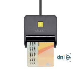 lector de tarjeta aisens inteligente dni negro
