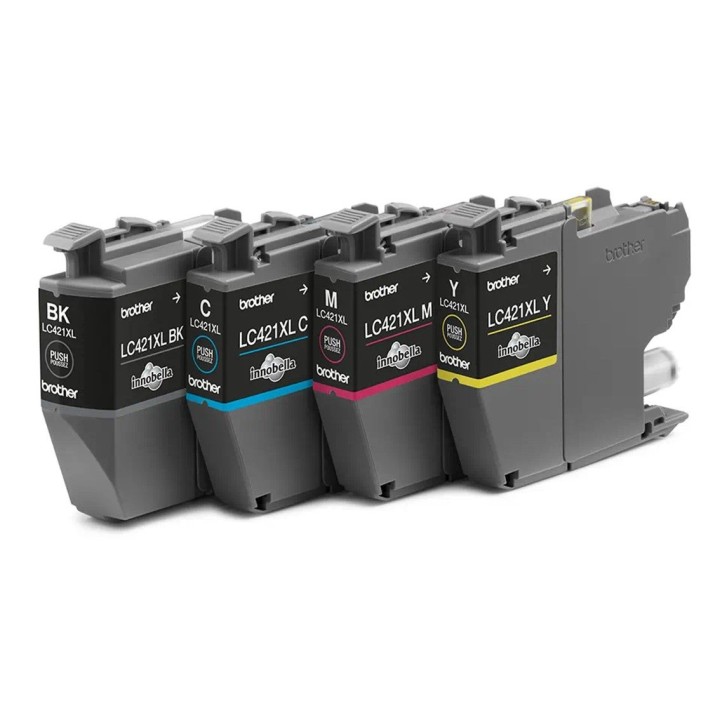 brother pack cartuchos tinta brother lc421xlval negro cian magenta amarillo 500 paginas