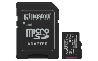 kingston kingston technology 128gb microsdxc canvas select plus gen3 150mb/s a1 (incluye adaptador d