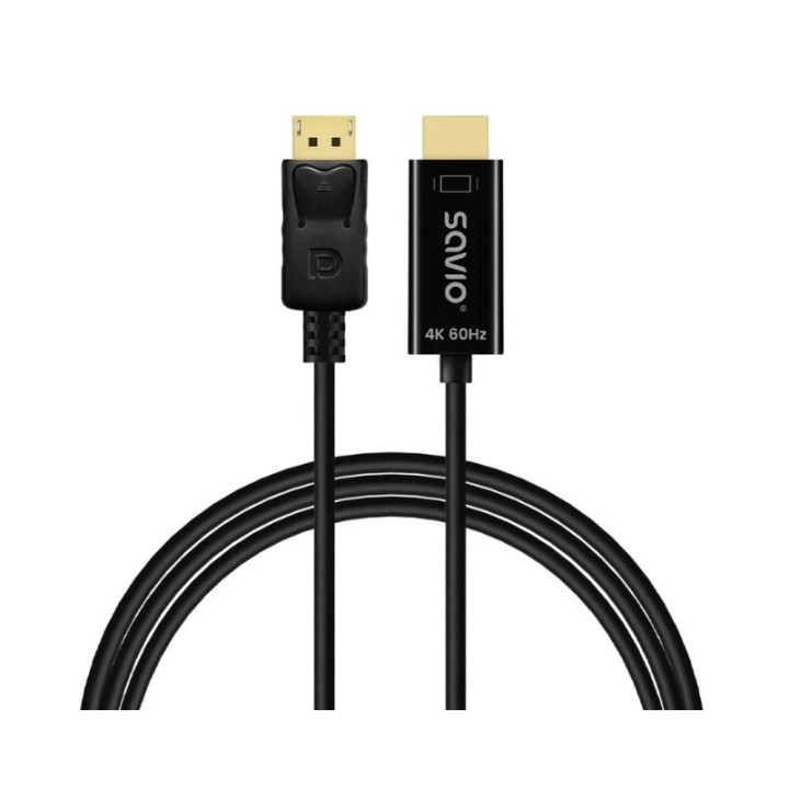 cable dp a hdmi savio cl-189 4k 60hz 3840Ã2160 (4k) a 60 hz 1,5m displayport- hdmi