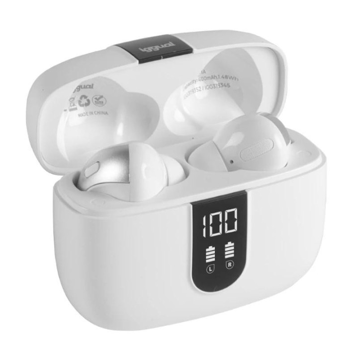 iggual auriculares inalambricos tws bluetooth blan