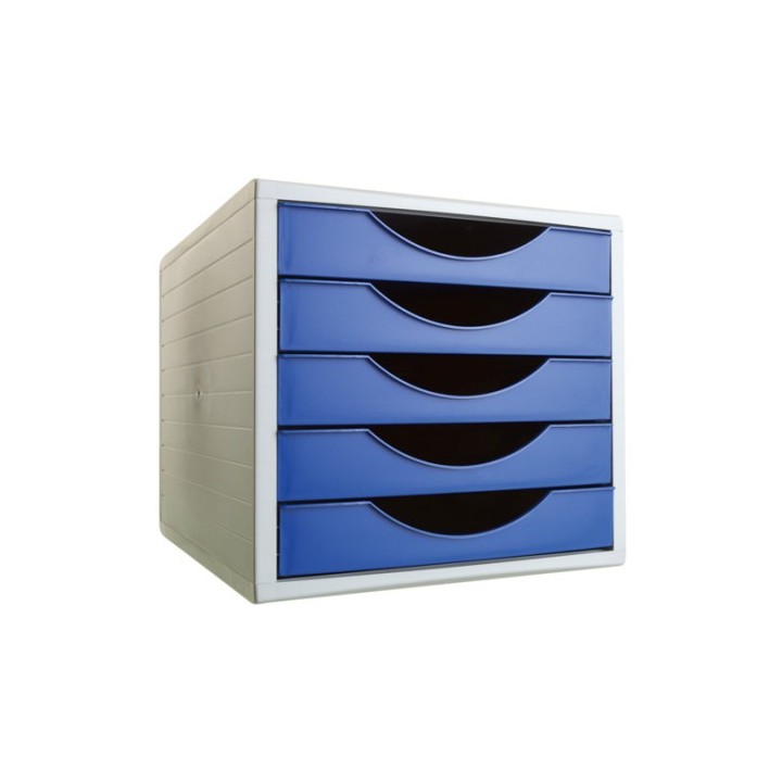 archivo 2000 modulo ecogreen 5 cajones formato 340x270x260 mm azul archivo 2000 4005 az