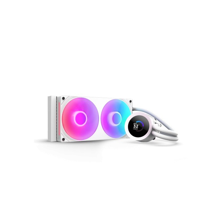 nzxt nzxt kraken plus rgb 240 procesador sistema de refrigeracion liquida todo en uno 12 cm blanco