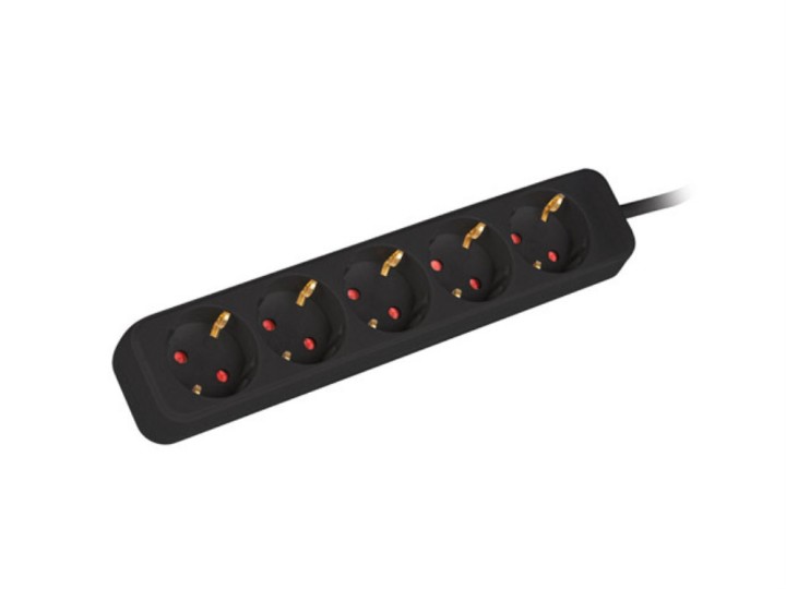 regleta lanberg 5 tomas schuko negra 1.5m