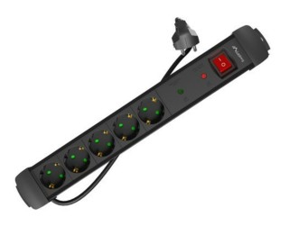 regleta lanberg sp1 5 tomas schuko proteccion hasta 2500w negra 5m