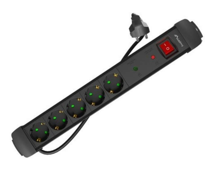 regleta lanberg sp1 5 tomas schuko proteccion hasta 2500w negra 5m