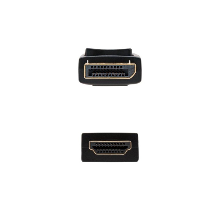 nanocable cable conversor dp a hdmi 0,5 m negro