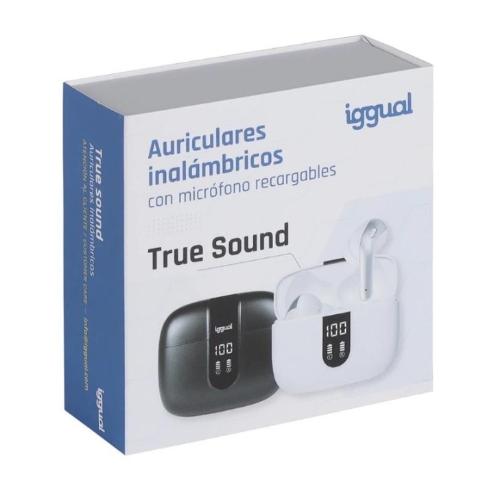 iggual auriculares inalambricos tws bluetooth negr
