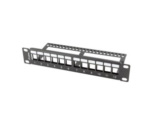 patch panel lanberg 12 puertos 1u rack 19-organizador modulos keystone negro