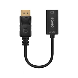 adaptador dp v1.2- hdmi v1.4 savio ak-62 negro hdmi 3d diseno clasico audio y video fluido