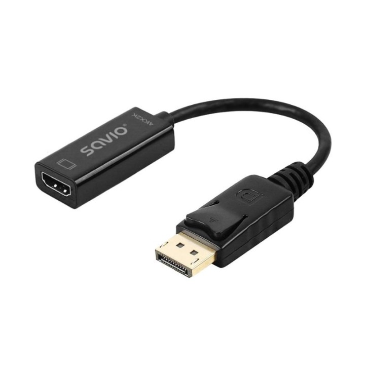 adaptador dp v1.2- hdmi v1.4 savio ak-62 negro hdmi 3d diseno clasico audio y video fluido
