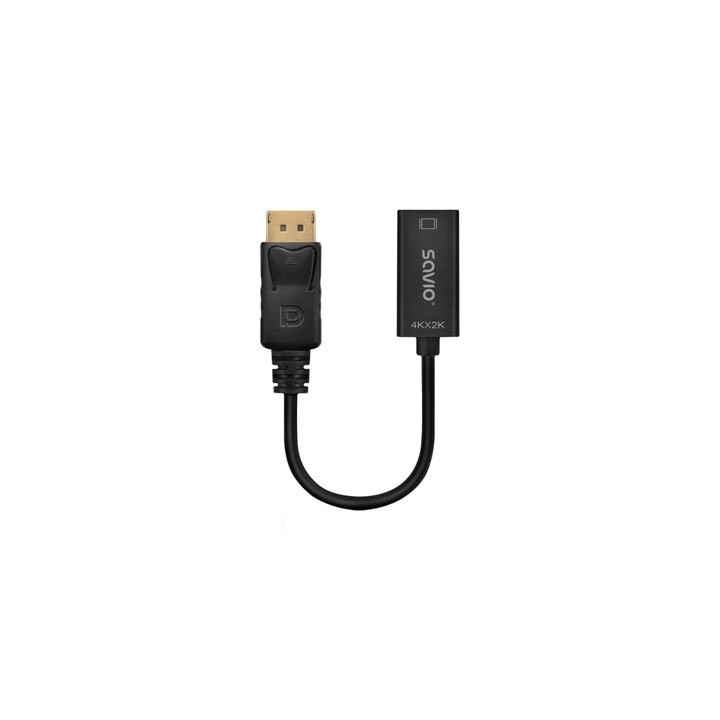 adaptador dp v1.2- hdmi v1.4 savio ak-62 negro hdmi 3d diseno clasico audio y video fluido