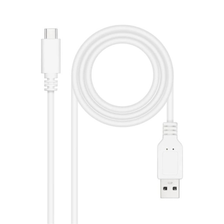 nanocable cable usb 2.0 3a usb-c-m/m 3m blanco