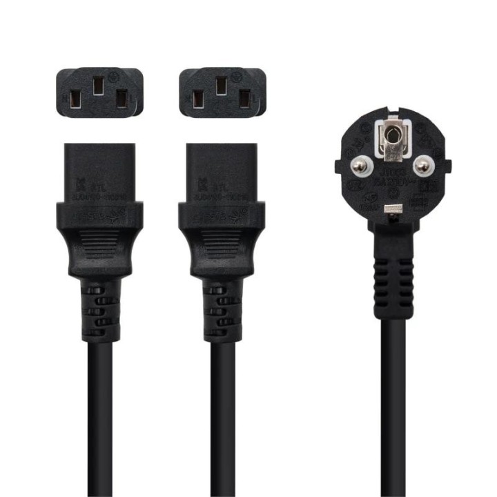 nanocable cable aliment. cee7-m a 2xc13-h 3 m