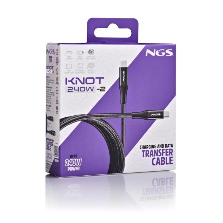 ngs cable carga rapida usb a-usb-c 2,01 mt 40gbps