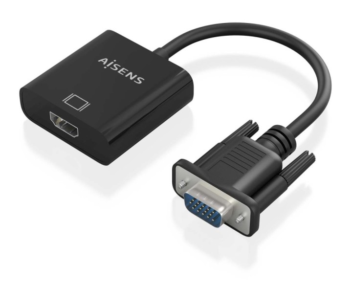 cable conversor aisens svga/m+jack 3.5/h+usb microb/h a hdmi a/h 20cm