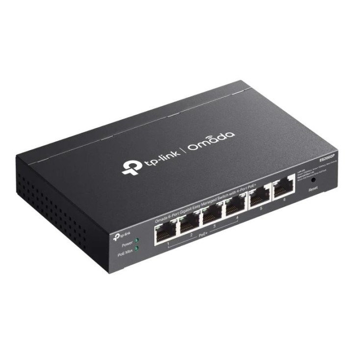 tp-link es206gp switch 4xgb poe+ 2xgb 65w desktop