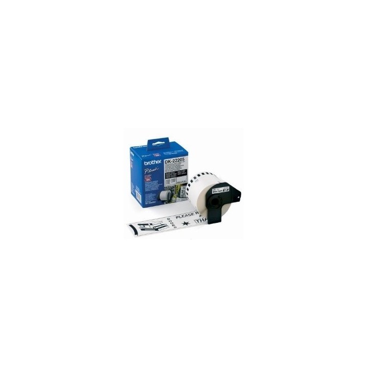 brother etiquetas cinta continua brother blanca dk22205 62mm ql - 500a ql - 500bw ql - 560 ql - 570