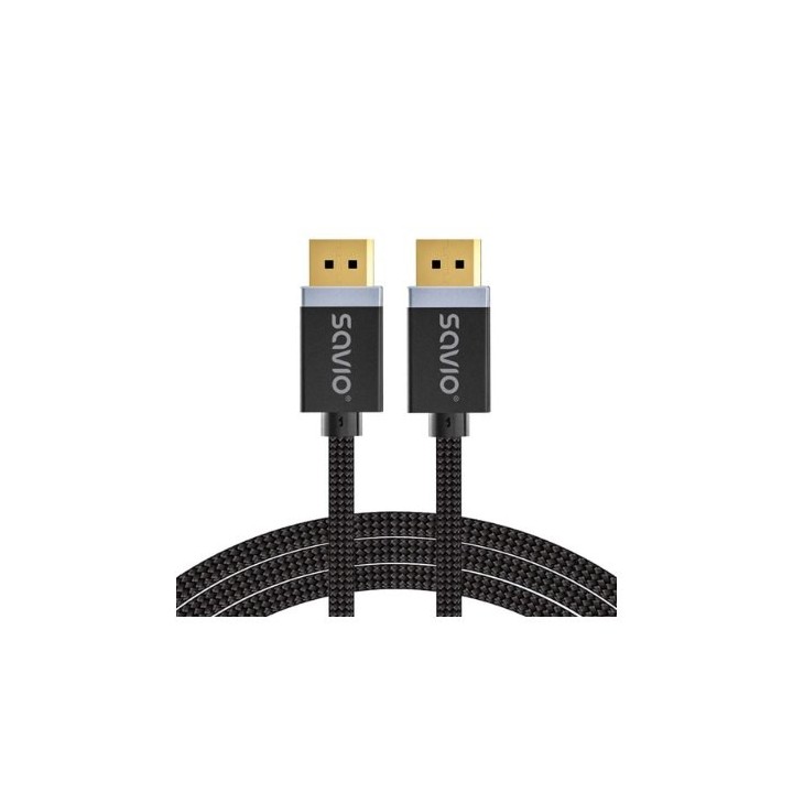 cable dp 1.4 savio cl-176 3m negro 144-2440hz cable 3m 8k-60hz full4k-120hz