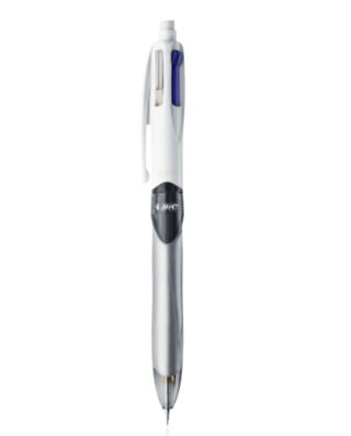 bic bic 4colours negro, azul, verde, rojo boligrafo de punta retractil con pulsador 12 pieza(s)  pac