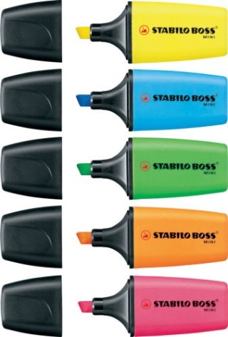 stabilo stabilo boss mini marcador amarillo  pack: 10 unidades