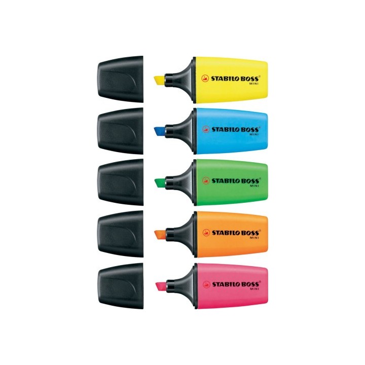 stabilo stabilo boss mini marcador amarillo  pack: 10 unidades