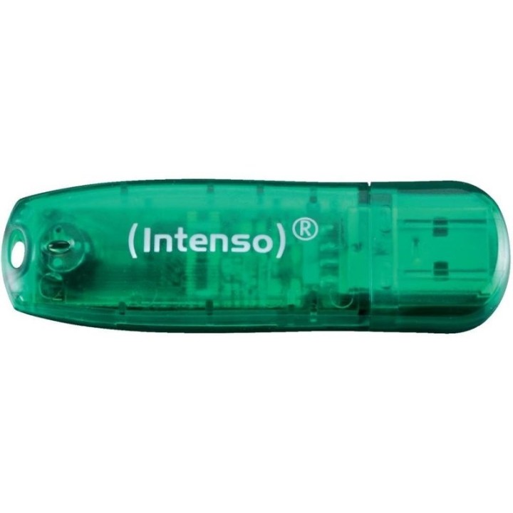 intenso 3502460 lapiz usb 2.0 rainbow 8gb verde